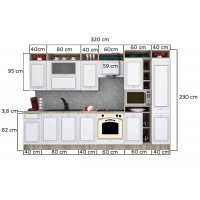 Bucatarie LEEA ART FRONT MDF SPARX 320B K002 / decor 191